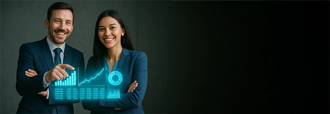 empresarios analizando analiticas open data